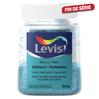 Paillettes additifs de peinture murale bleu 50 g LEVIS