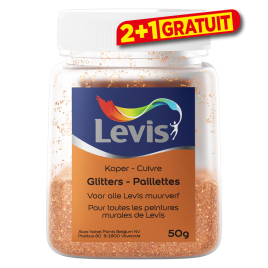 Paillettes additifs de peinture murale 50 gr bronze LEVIS