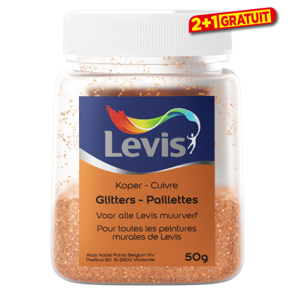 Paillettes additifs de peinture murale 50 gr bronze LEVIS