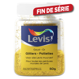 Paillettes additifs de peinture murale Or 50 g LEVIS