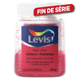 Paillettes additifs de peinture murale rose 50 g LEVIS