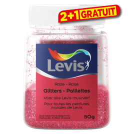 Paillettes additifs de peinture murale 50 gr rose LEVIS