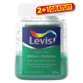 Paillettes additifs de peinture murale 50 gr vert LEVIS