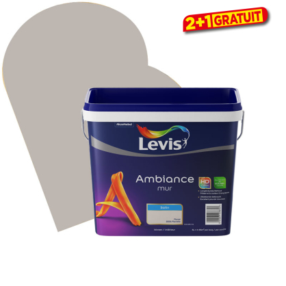 Peinture murale Ambiance Flanelle satiné 5 L LEVIS