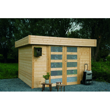 Abri de jardin en bois Odense 28 mm 3 x 3 m SOLID