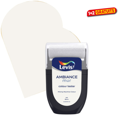 Testeur peinture murale Ambiance Blanc 30 ml LEVIS