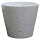 Pot conique blanc en terrazzo Ø 43 x 37 cm