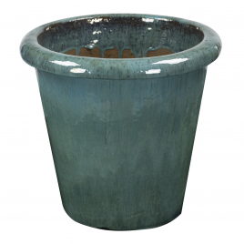 Pot conique bleu océan Camelia Ø 41 x 38 cm