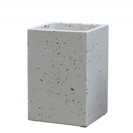 Vase haut blanc en terrazzo 29 x 29 x 43 cm