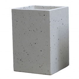 Vase haut blanc en terrazzo 37 x 37 x 55 cm