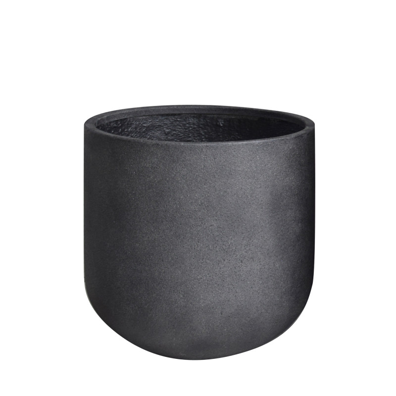 Pot haut noir en polystone Ø 52 x 50 cm