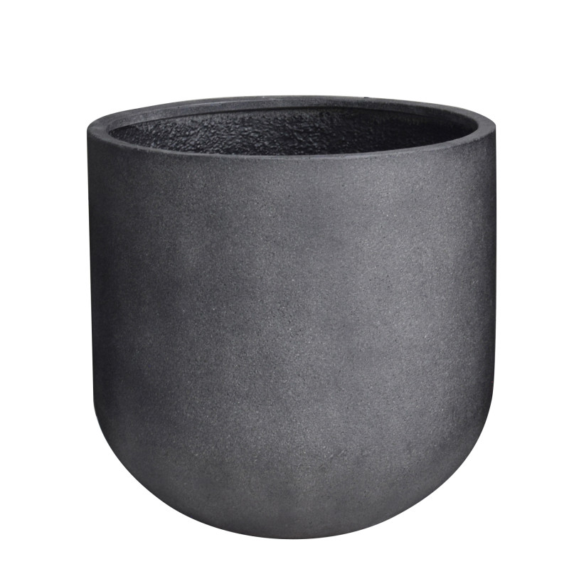 Pot haut noir en polystone Ø 60 x 60 cm