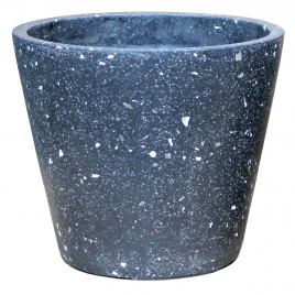 Pot conique noir en terrazzo Ø 43 x 37 cm