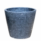 Pot conique noir en terrazzo Ø 36 x 31 cm