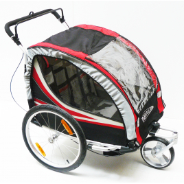 Remorque de vélo pliable pour 1 à 2 enfants