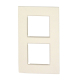 Plaque de recouvrement Intense double vertical blanc NIKO