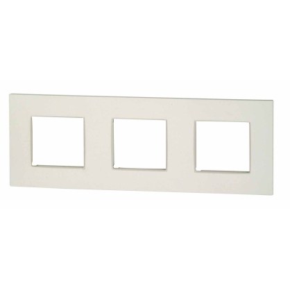 Plaque de recouvrement Intense triple horizontal blanc NIKO