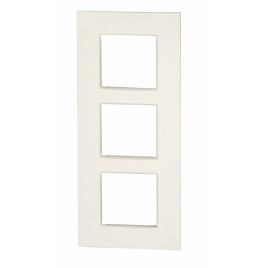 Plaque de recouvrement Intense triple vertical blanc NIKO