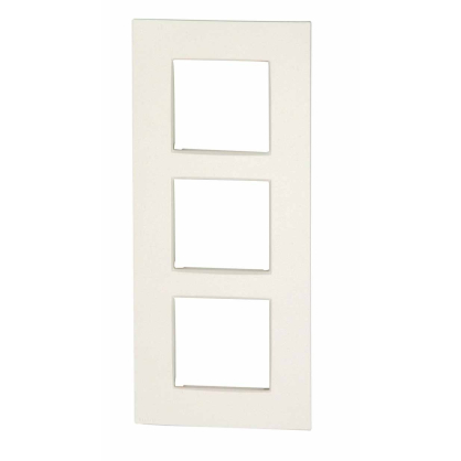 Plaque de recouvrement Intense triple vertical blanc NIKO