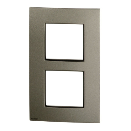 Plaque de recouvrement Intense double vertical bronze NIKO