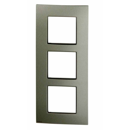 Plaque de recouvrement Intense triple vertical bronze NIKO