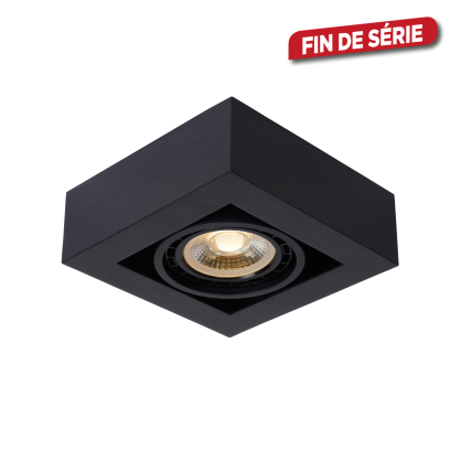 Spot LED Zefix noir dimmable GU10 12 W LUCIDE