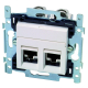 Prise double RJ45 blanc NIKO