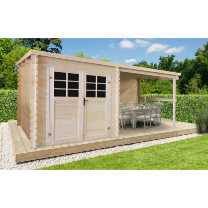 Abri de jardin Moderne 28 mm 238 x 238 + 302 cm SOLID