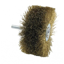 Brosse circulaire avec fil en acier laitonné ø 80 x 33 mm