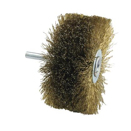 Brosse circulaire avec fil en acier laitonné ø 80 x 33 mm