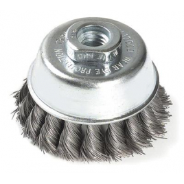 Brosse coupe avec fil en acier torsadé ø 65 mm