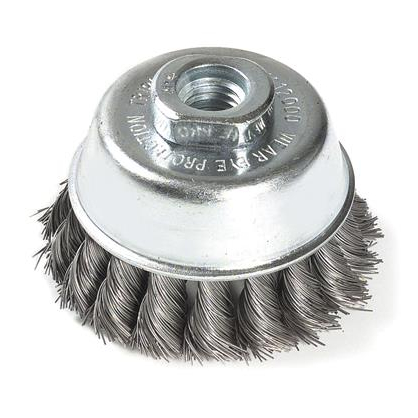 Brosse coupe avec fil en acier torsadé ø 65 mm