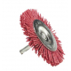 Brosse circulaire avec fil en nylon rouge ø 75 mm grain 80