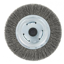 Brosse de touret avec fil en acier ondulé ø 150 mm