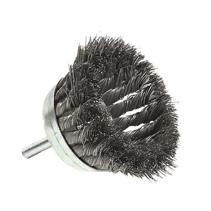 Brosse coupe avec fil en acier torsadé ø 75 mm