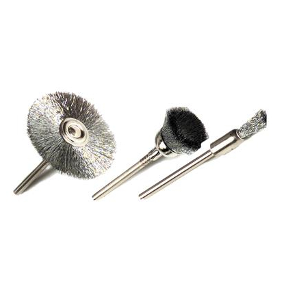 Set de brosse avec fil en acier ondulé ø 5, 10 et 28 mm 3 pièces