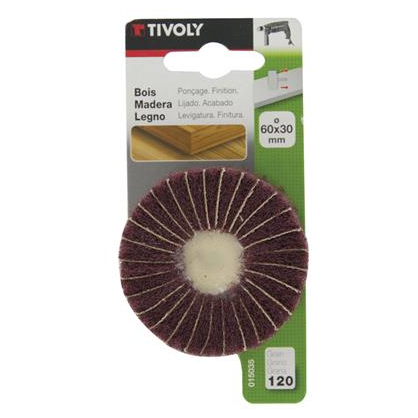 Roue à lamelles abrasives grain 80 Ø 60 x 30 mm