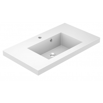 Plan de toilette Kole blanc brillant 80 cm ALLIBERT