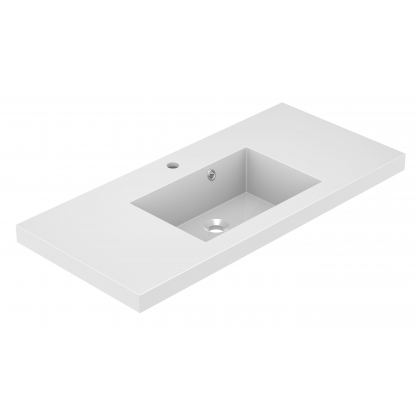 Plan de toilette Kole blanc brillant 100 cm ALLIBERT