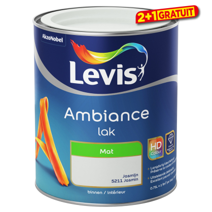 Peinture laque Ambiance Mat Jasmin 0,75 L LEVIS