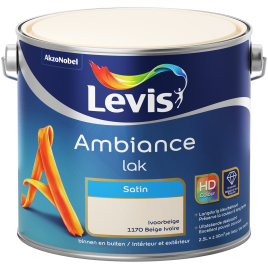 Peinture laque Ambiance Satin Beige Ivoire 2,5 L LEVIS