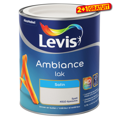 Peinture laque Ambiance Satin Épeautre 0,75 L LEVIS