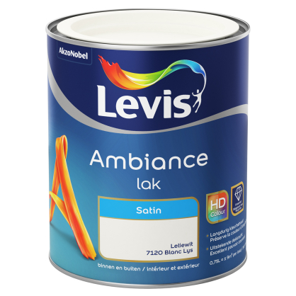 Peinture laque Ambiance Satin Blanc Lys 0,75 L LEVIS