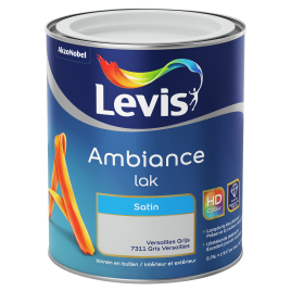 Peinture laque Ambiance Satin Gris Versailles 0,75 L LEVIS