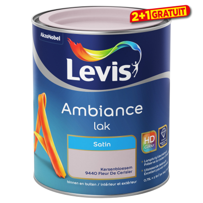 Peinture laque Ambiance Satin Fleur de Cerisier 0,75 L LEVIS