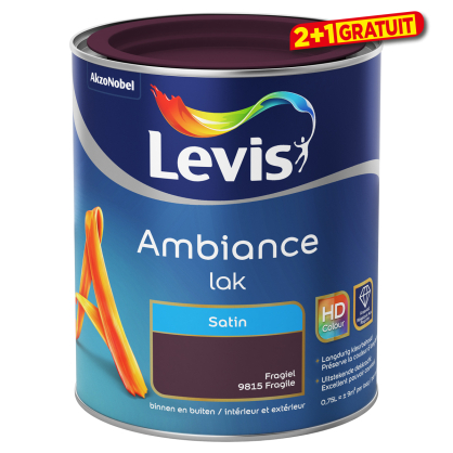 Peinture laque Ambiance Satin Fragile 0,75 L LEVIS