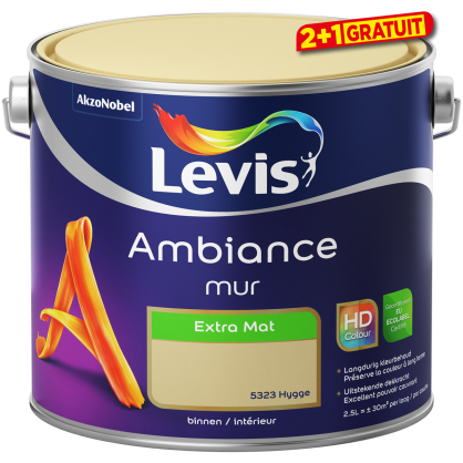 Peinture murale Ambiance Extra Mat Hygge 2,5 L LEVIS