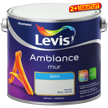 Peinture murale Ambiance Satin Jasmin 2,5 L LEVIS