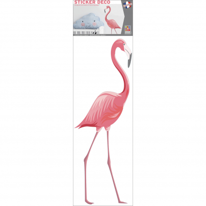 Sticker Flamant Rose 24 x 68 cm