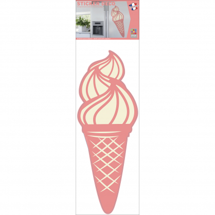 Sticker Crème glacée rose 24 x 68 cm